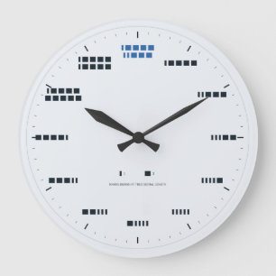 Morse-Code-Uhr - Wahre Signallänge, Frost Große Wanduhr