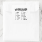 Morse-Code und NATO-Buchstabenalphabet Unique Edit Quadratischer Aufkleber (Tasche)