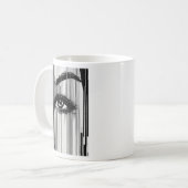 : "Morse Code Visage T-Shirt" Kaffeetasse (Vorderseite Links)