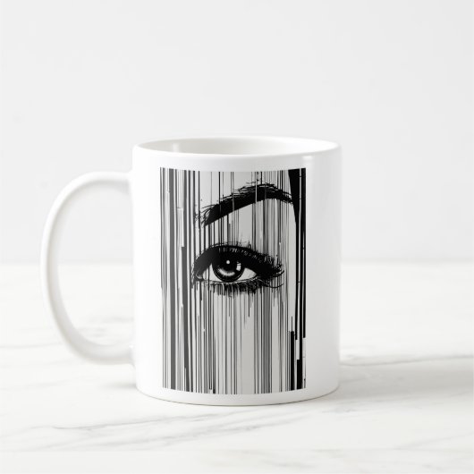 : "Morse Code Visage T-Shirt" Kaffeetasse (Links)
