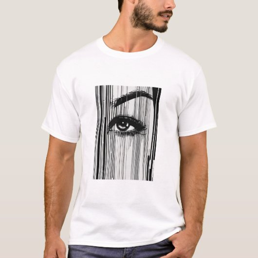 : "Morse Code Visage T-Shirt" T-Shirt (Vorderseite)