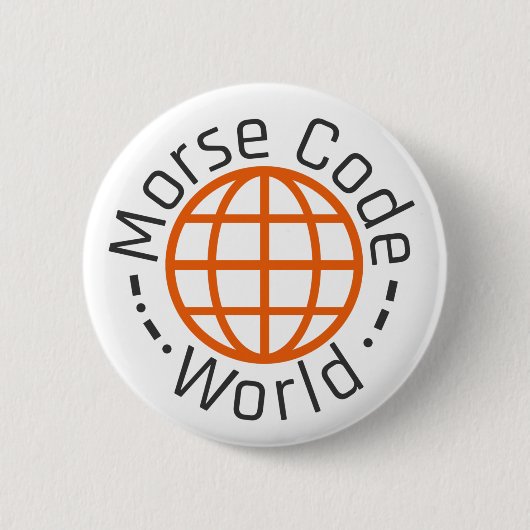 Morse Code World Abzeichen Button (Vorderseite)