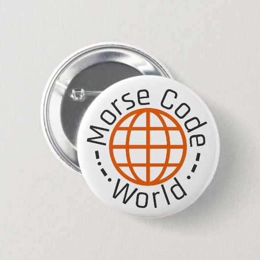 Morse Code World Abzeichen Button (Vorne & Hinten)