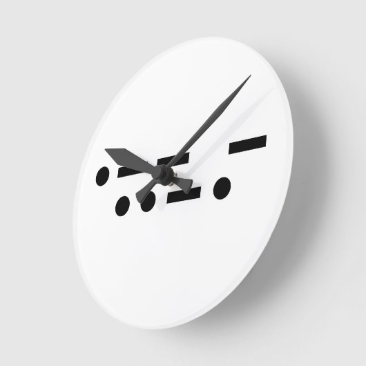 Morse Code wtf Runde Wanduhr (Winkel)