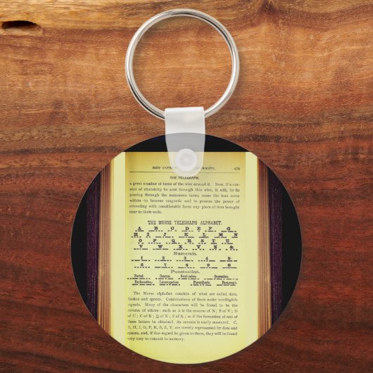 Morse Telegraph Alphabet Code System Schlüsselanhänger (Vorderseite)
