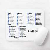 Morsealphabet-Alphabet nummeriert Mousepad (Mit Mouse)