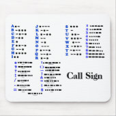 Morsealphabet-Alphabet nummeriert Mousepad (Vorne)
