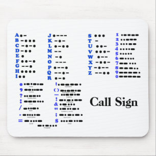Morsealphabet-Alphabet nummeriert Mousepad