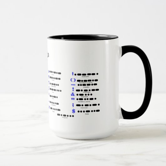 Morsealphabet-Alphabet-und Tasse (Rechts)