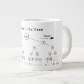 Morsealphabet-Baum-Diagramm Jumbo-Tasse (Vorderseite Rechts)
