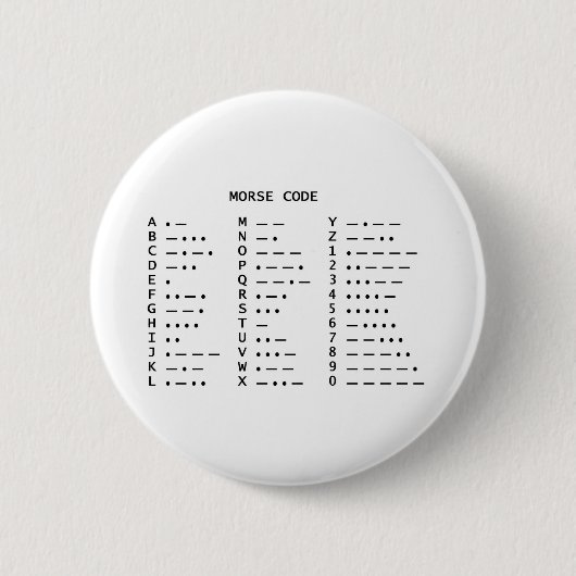 MORSEALPHABET BUTTON (Vorderseite)