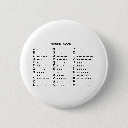 Morsealphabet Button (Vorderseite)