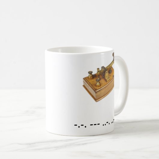 Morsealphabet Cofee Schale Kaffeetasse (VorderseiteRechts)