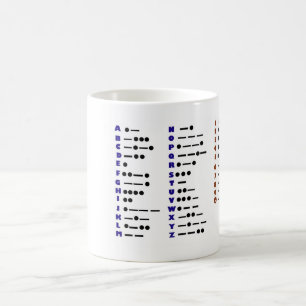 Morsealphabet Customizeable Tasse