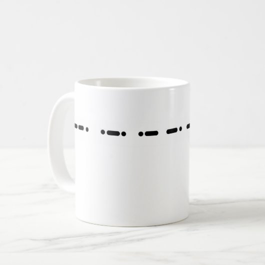 Morsealphabet-Großvater Customizeable Tasse (Vorderseite Links)