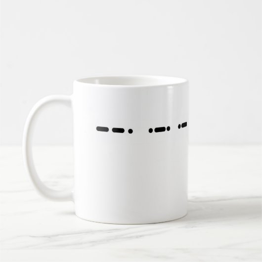 Morsealphabet-Großvater Customizeable Tasse (Links)