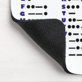 Morsealphabet oder CW-Mausunterlage Mousepad (Ecke)