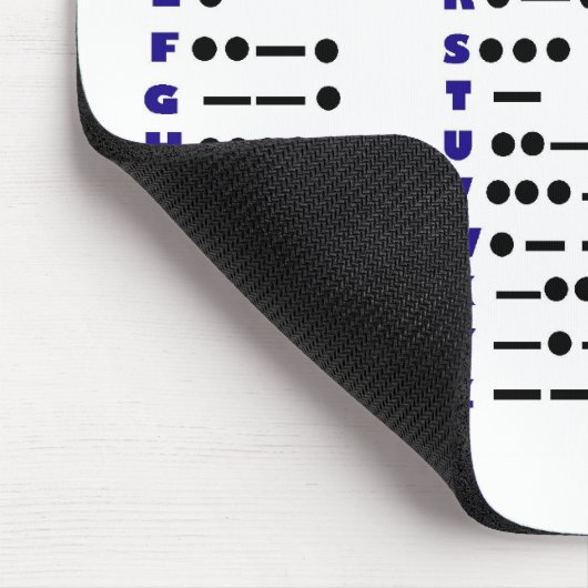 Morsealphabet oder CW-Mausunterlage Mousepad (Ecke)