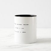 Morsealphabet: Schwarze Lebenangelegenheit Zweifarbige Tasse (Mittel)