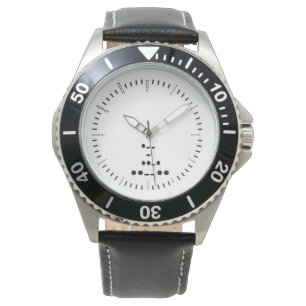 Morsealphabet-Uhr Armbanduhr