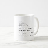 Morsealphabetrufzeichen-Tasse - besonders Kaffeetasse (VorderseiteRechts)