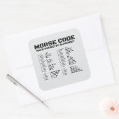 Morsecode Alphabet NATO Phonetic Reference A Z Quadratischer Aufkleber (Umschlag)