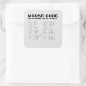 Morsecode Alphabet NATO Phonetic Reference A Z Quadratischer Aufkleber (Tasche)