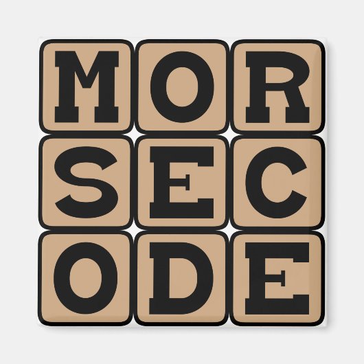 Morsecode, System aus Punkten und Strichen Magnet (Vorne)