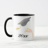 Mörser-Brett-Abschluss-Tasse Tasse (Links)