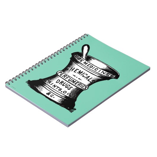 Mörser und Stampfe Notizblock (Linke Seite)