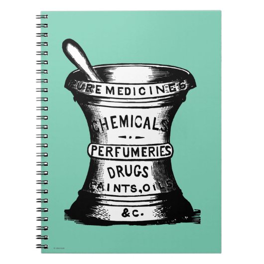 Mörser und Stampfe Notizblock (Vorderseite)