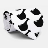 Mörser-und Stampfe-Silhouette-Apotheker-Geschenk Krawatte (Gerollt)