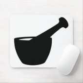 Mörser-und Stampfe-Silhouette-Apotheker-Geschenk Mousepad (Mit Mouse)