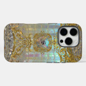 Morshnette Elegante Baroque Monogram Case-Mate iPhone Hülle (Rückseite (Horizontal))
