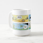 Mort u. Warze die Frosch-Cartoon-Zusammenstellung Tasse (Vorderseite Links)