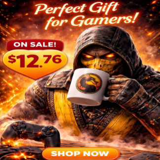 Mortal Kombat Vintage T-Shirt — Small Fit Y2K Retr Kaffeetasse