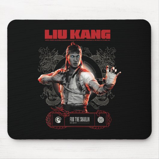 Mortaler Kampf Merch Liu Kang für Shaolin Mousepad (Vorne)