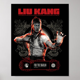 Mortaler Kampf Merch Liu Kang für Shaolin Poster