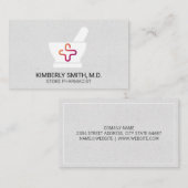 Mortar and Pestle | Pharmacist | Medicine Logo Visitenkarte (Vorne/Hinten)