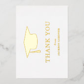 Mortar Board Gold Abschluss Danke Karte (Vorderseite)