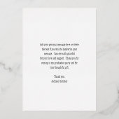 Mortar Board Gold Abschluss Danke Karte (Rückseite)