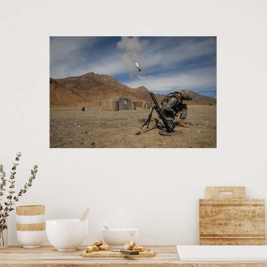 Mortar Fire Poster (Küche)