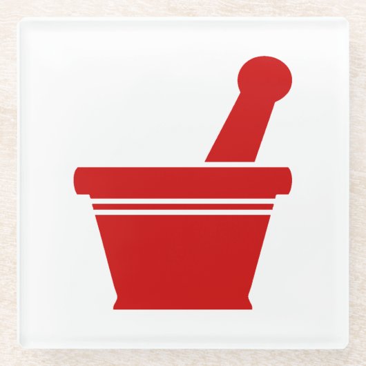 Mortar & Pestle Glasuntersetzer (Vorderseite)