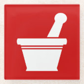Mortar & Pestle Glasuntersetzer (Vorderseite)