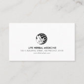Mortar Pestle Kräutermedizin Visitenkarte (Rückseite)