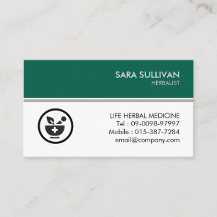 Mortar Pestle Kräutermedizin Visitenkarte