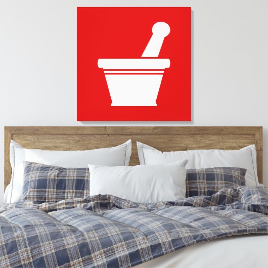 Mortar & Pestle Leinwanddruck (Insitu (Schlafzimmer))