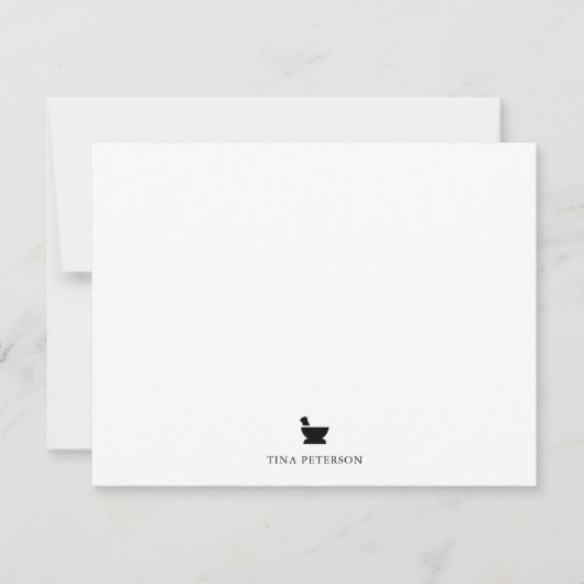 Mortar & Pestle Pharmacy School Graduate Gift - Mitteilungskarte (Vorderseite)