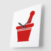 Mortar & Pestle Quadratische Wanduhr (Winkel)