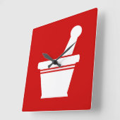 Mortar & Pestle Quadratische Wanduhr (Winkel)